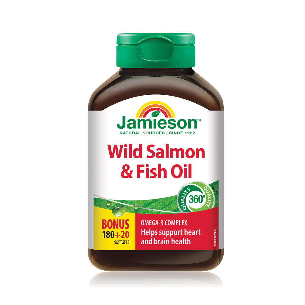 Jamieson Омега-3 комплекс OMEGA-3 COMPLEX | WILD SALMON & FISH OILS №180+20